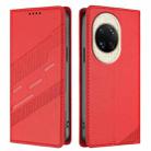 For Huawei nova 14 Embossed Multi-functional Wallet Retro Leather Phone Case(Red) - 2