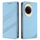 For Huawei nova 14 Embossed Multi-functional Wallet Retro Leather Phone Case(Light Blue) - 2