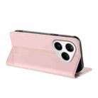 For Huawei Pura 80 Embossed Multi-functional Wallet Retro Leather Phone Case(Pink) - 3