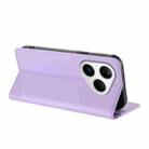 For Huawei Pura 80 Embossed Multi-functional Wallet Retro Leather Phone Case(Light Purple) - 3