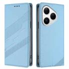 For Huawei Pura 80 Embossed Multi-functional Wallet Retro Leather Phone Case(Light Blue) - 2