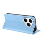 For Huawei Pura 80 Embossed Multi-functional Wallet Retro Leather Phone Case(Light Blue) - 3