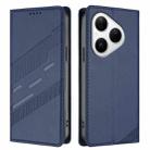 For Huawei Pura 80 Embossed Multi-functional Wallet Retro Leather Phone Case(Dark Blue) - 2