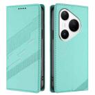 For Huawei Pura 80 Pro Embossed Multi-functional Wallet Retro Leather Phone Case(Mint Green) - 2
