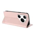 For Huawei Pura 80 Pro Embossed Multi-functional Wallet Retro Leather Phone Case(Pink) - 3
