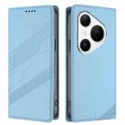 For Huawei Pura 80 Pro Embossed Multi-functional Wallet Retro Leather Phone Case(Light Blue) - 2