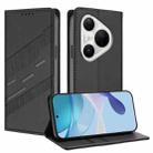 For Huawei Pura 80 Pro+ Embossed Multi-functional Wallet Retro Leather Phone Case(Black) - 1