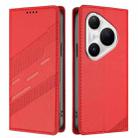 For Huawei Pura 80 Pro+ Embossed Multi-functional Wallet Retro Leather Phone Case(Red) - 2