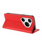 For Huawei Pura 80 Pro+ Embossed Multi-functional Wallet Retro Leather Phone Case(Red) - 3