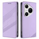 For Huawei Pura 80 Pro+ Embossed Multi-functional Wallet Retro Leather Phone Case(Light Purple) - 2