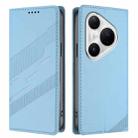 For Huawei Pura 80 Pro+ Embossed Multi-functional Wallet Retro Leather Phone Case(Light Blue) - 2