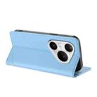 For Huawei Pura 80 Pro+ Embossed Multi-functional Wallet Retro Leather Phone Case(Light Blue) - 3