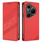 For Huawei Pura 80 Pro Ultra Embossed Multi-functional Wallet Retro Leather Phone Case(Red) - 2