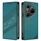 For Huawei Pura 80 Pro Ultra Embossed Multi-functional Wallet Retro Leather Phone Case(Dark Green) - 2