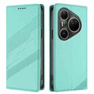 For Huawei Pura 80 Pro Ultra Embossed Multi-functional Wallet Retro Leather Phone Case(Mint Green) - 2