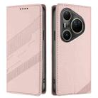 For Huawei Pura 80 Pro Ultra Embossed Multi-functional Wallet Retro Leather Phone Case(Pink) - 2