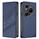 For Huawei Pura 80 Pro Ultra Embossed Multi-functional Wallet Retro Leather Phone Case(Dark Blue) - 2