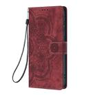 For Xiaomi Poco M6 Pro 5G / Redmi 12 Mandala Embossed Retro Frosted Leather Phone Case(Red) - 2
