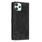 For Xiaomi Poco M6 Pro 5G / Redmi 12 Mandala Embossed Retro Frosted Leather Phone Case(Black) - 3