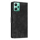 For Xiaomi Poco X5 Pro Mandala Embossed Retro Frosted Leather Phone Case(Black) - 3