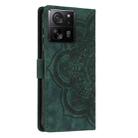 For Xiaomi 13T / 13T Pro Mandala Embossed Retro Frosted Leather Phone Case(Green) - 3