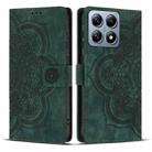 For Xiaomi 14T Pro Mandala Embossed Retro Frosted Leather Phone Case(Green) - 1