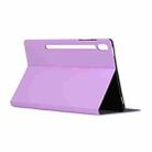 For Samsung Galaxy Tab S8+ / Tab S8 Plus /  Tab S7 FE / Tab S7+ / T970 Horizontal Flip Elasticity PU + TPU Leather Case with Holder(Purple) - 4