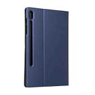 For Samsung Galaxy Tab S8+ / Tab S8 Plus /  Tab S7 FE / Tab S7+ / T970 Horizontal Flip Elasticity PU + TPU Leather Case with Holder(Dark Blue) - 2
