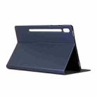 For Samsung Galaxy Tab S8+ / Tab S8 Plus /  Tab S7 FE / Tab S7+ / T970 Horizontal Flip Elasticity PU + TPU Leather Case with Holder(Dark Blue) - 4