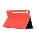 For Samsung Galaxy Tab S8+ / Tab S8 Plus /  Tab S7 FE / Tab S7+ / T970 Horizontal Flip Elasticity PU + TPU Leather Case with Holder(Red) - 4