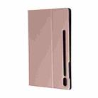 For Samsung Galaxy Tab S8+ / Tab S8 Plus /  Tab S7 FE / Tab S7+ / T970 Horizontal Flip Elasticity PU + TPU Leather Case with Holder(Rose Gold) - 2