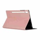 For Samsung Galaxy Tab S8+ / Tab S8 Plus /  Tab S7 FE / Tab S7+ / T970 Horizontal Flip Elasticity PU + TPU Leather Case with Holder(Rose Gold) - 4