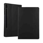 For Samsung Galaxy Tab S8+ / Tab S8 Plus /  Tab S7 FE / Tab S7+ / T970 Horizontal Flip Elasticity PU + TPU Leather Case with Holder(Black) - 1