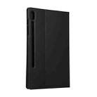 For Samsung Galaxy Tab S8+ / Tab S8 Plus /  Tab S7 FE / Tab S7+ / T970 Horizontal Flip Elasticity PU + TPU Leather Case with Holder(Black) - 2