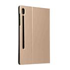 For Samsung Galaxy Tab S8+ / Tab S8 Plus /  Tab S7 FE / Tab S7+ / T970 Horizontal Flip Elasticity PU + TPU Leather Case with Holder(Gold) - 2