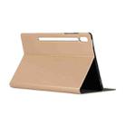 For Samsung Galaxy Tab S8+ / Tab S8 Plus /  Tab S7 FE / Tab S7+ / T970 Horizontal Flip Elasticity PU + TPU Leather Case with Holder(Gold) - 4