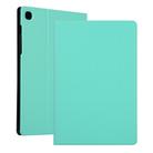 For Samsung Galaxy Tab A7 / T500 Horizontal Flip Elasticity PU + TPU Leather Case with Holder(Mint Green) - 1