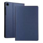 For Samsung Galaxy Tab A7 / T500 Horizontal Flip Elasticity PU + TPU Leather Case with Holder(Dark Blue) - 1