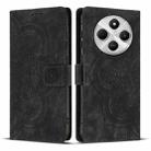 For Redmi 14C / A4 5G Mandala Embossed Retro Frosted Leather Phone Case(Black) - 1