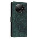 For Redmi A3 / Poco C61 4G Mandala Embossed Retro Frosted Leather Phone Case(Green) - 3