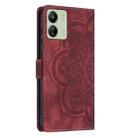 For Redmi 13C 4G / 5G Mandala Embossed Retro Frosted Leather Phone Case(Red) - 3