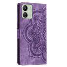 For Redmi 13C 4G / 5G Mandala Embossed Retro Frosted Leather Phone Case(Purple) - 3