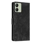 For Redmi 13C 4G / 5G Mandala Embossed Retro Frosted Leather Phone Case(Black) - 3