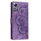 For Redmi Note 11S / 12S Mandala Embossed Retro Frosted Leather Phone Case(Purple) - 3