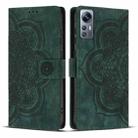 For Redmi Note 11S / 12S Mandala Embossed Retro Frosted Leather Phone Case(Green) - 1