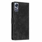 For Redmi Note 11S / 12S Mandala Embossed Retro Frosted Leather Phone Case(Black) - 3