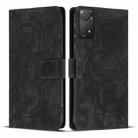 For Redmi Note 11 Pro 4G / 5G Mandala Embossed Retro Frosted Leather Phone Case(Black) - 1