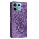 For Redmi Note 13 Pro 5G Mandala Embossed Retro Frosted Leather Phone Case(Purple) - 3