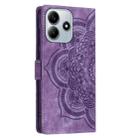 For Redmi Note 14 5G Mandala Embossed Retro Frosted Leather Phone Case(Purple) - 3