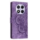 For Redmi Note 14 Pro 4G Mandala Embossed Retro Frosted Leather Phone Case(Purple) - 3